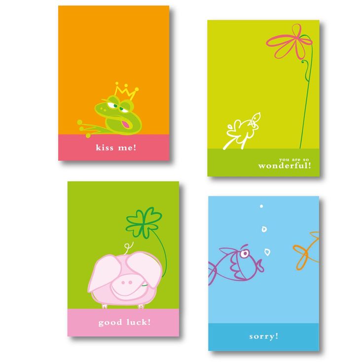 Tiere, Illustration, Kartenreihe, Humor, Schwein, Fisch, Frosch, Schaf, Strichzeichnung, linear, Illustration