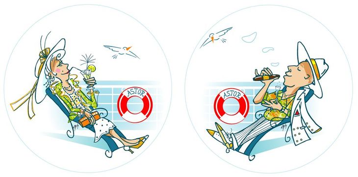 Gothaer-Versicherung, Rente, Luxus, Kreuzfahrt, Schiff, reich, Charkterdesign, Illustration, online-Test