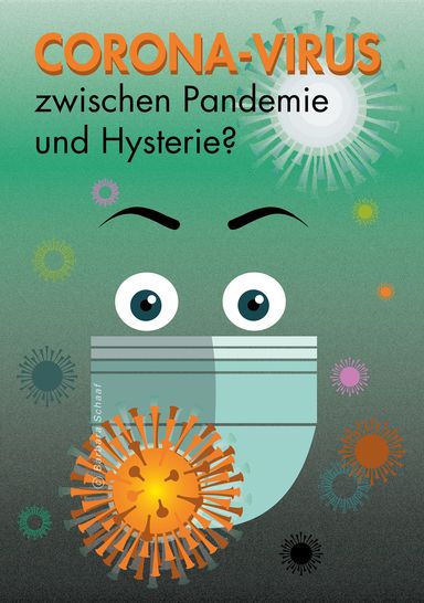 Coron-Virus, maske, mask, threat, Bedrohung, Krankheit, sick, Hysterie, fear, Epidemie, healthcare, Mundschutz, Gesundheitsvorsorge, Angst, Hysterie, Pandemie, Vektorillustration, Plakat, fear, panic, eyes, digital art, titel, magazin, afraid