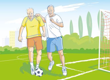 Fussball, Männer, Senioren, Fussballfeld, Fitness, Sport, Alter, Training, Spass, Ball, Freundschaft, Spiel