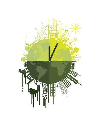 Umwelt, Klimawandel, Ecology, Uhr, Zeit, Energie, Welt, Oel, Atom, Ökologie, Solar, Natur