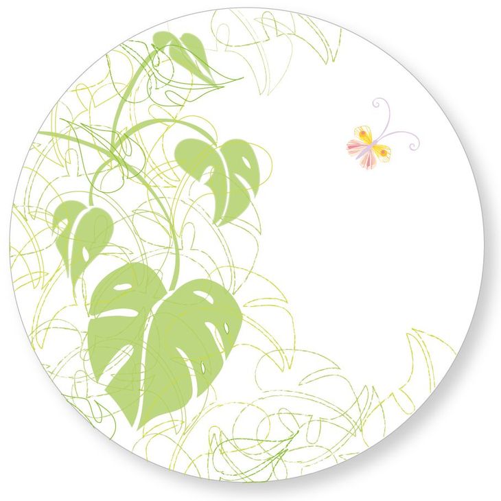 Blätter, Dekore, Teller, Porzelan, Schmetterling, Natur, Illustration, Dschungel