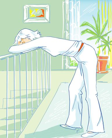 Stand, Atmung, Bewegung, Sport, COPD, Lunge, Atmen, Frau, Alter
